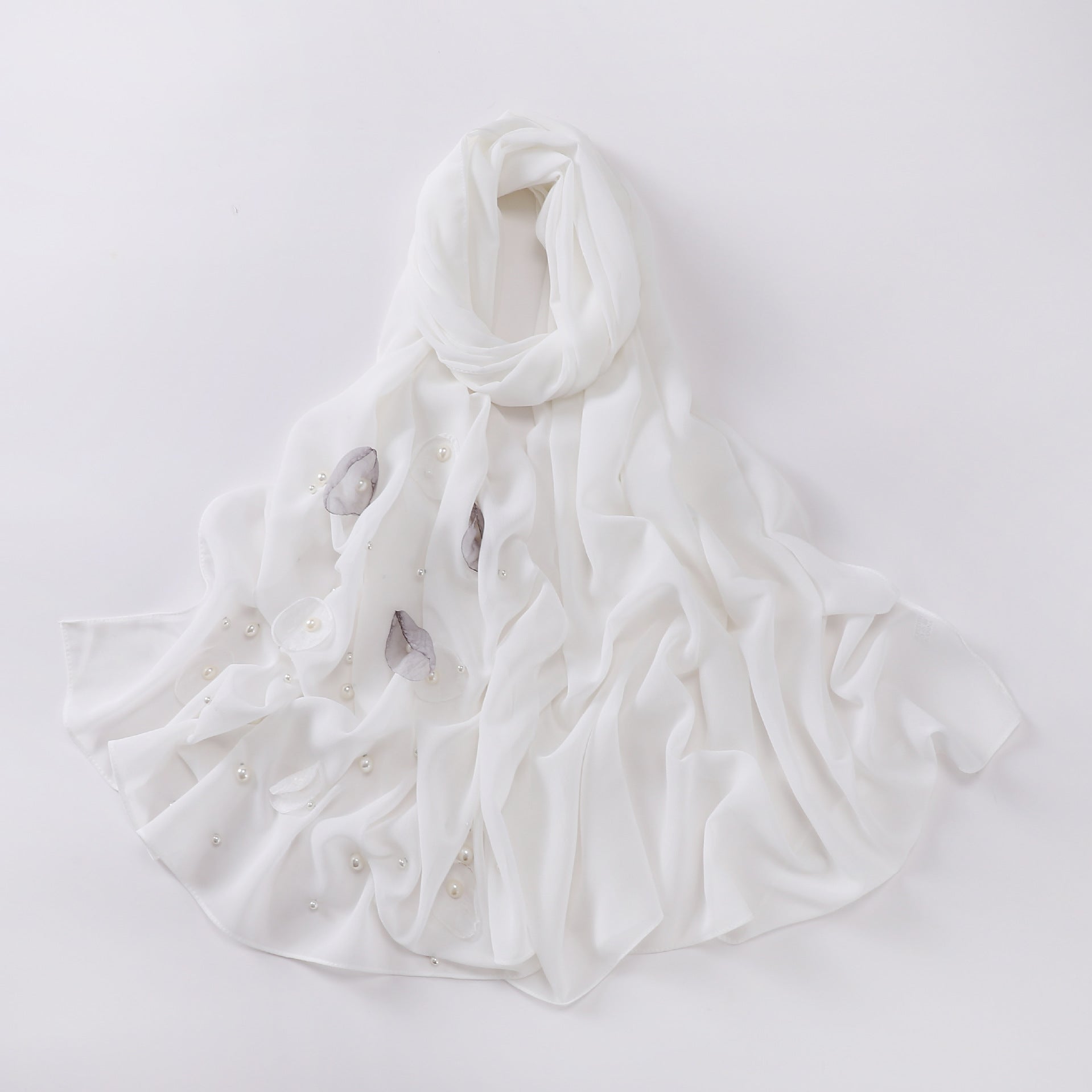 Spring and summer new chiffon scarf women's hijab flower Middle East Malaysia headscarf