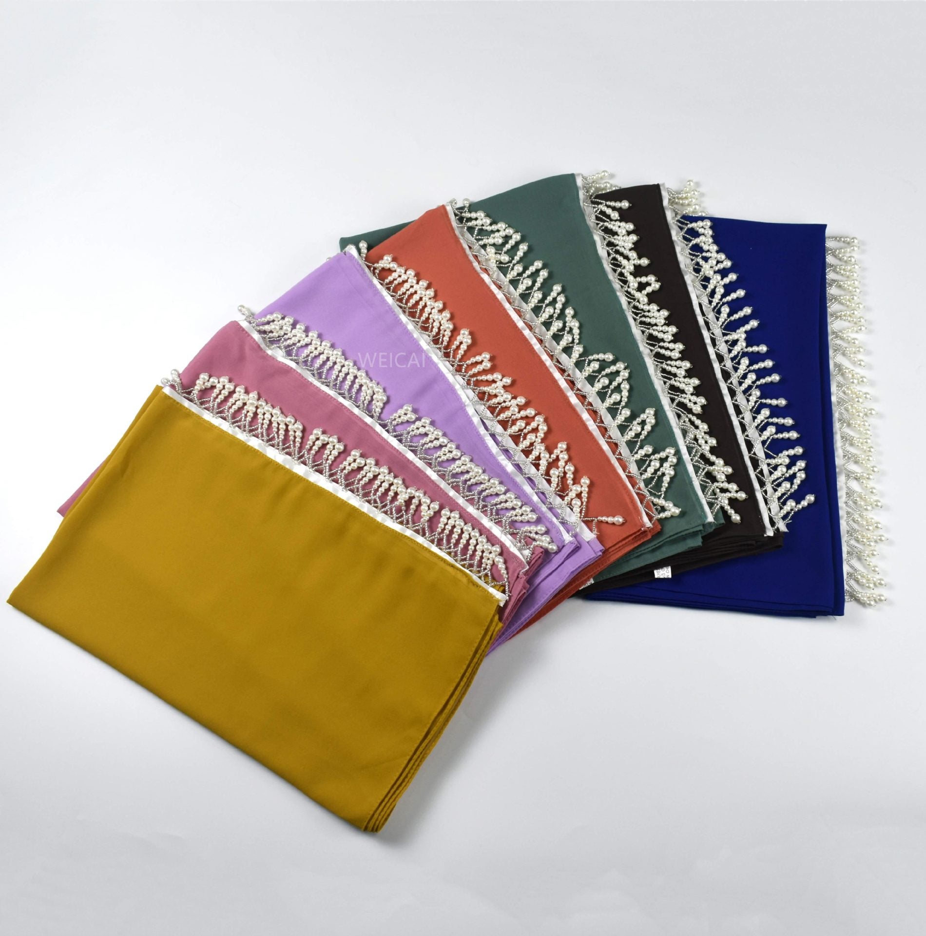 New high quality pearls, chiffon scarf Middle Eastern headscarf Muslim hijab