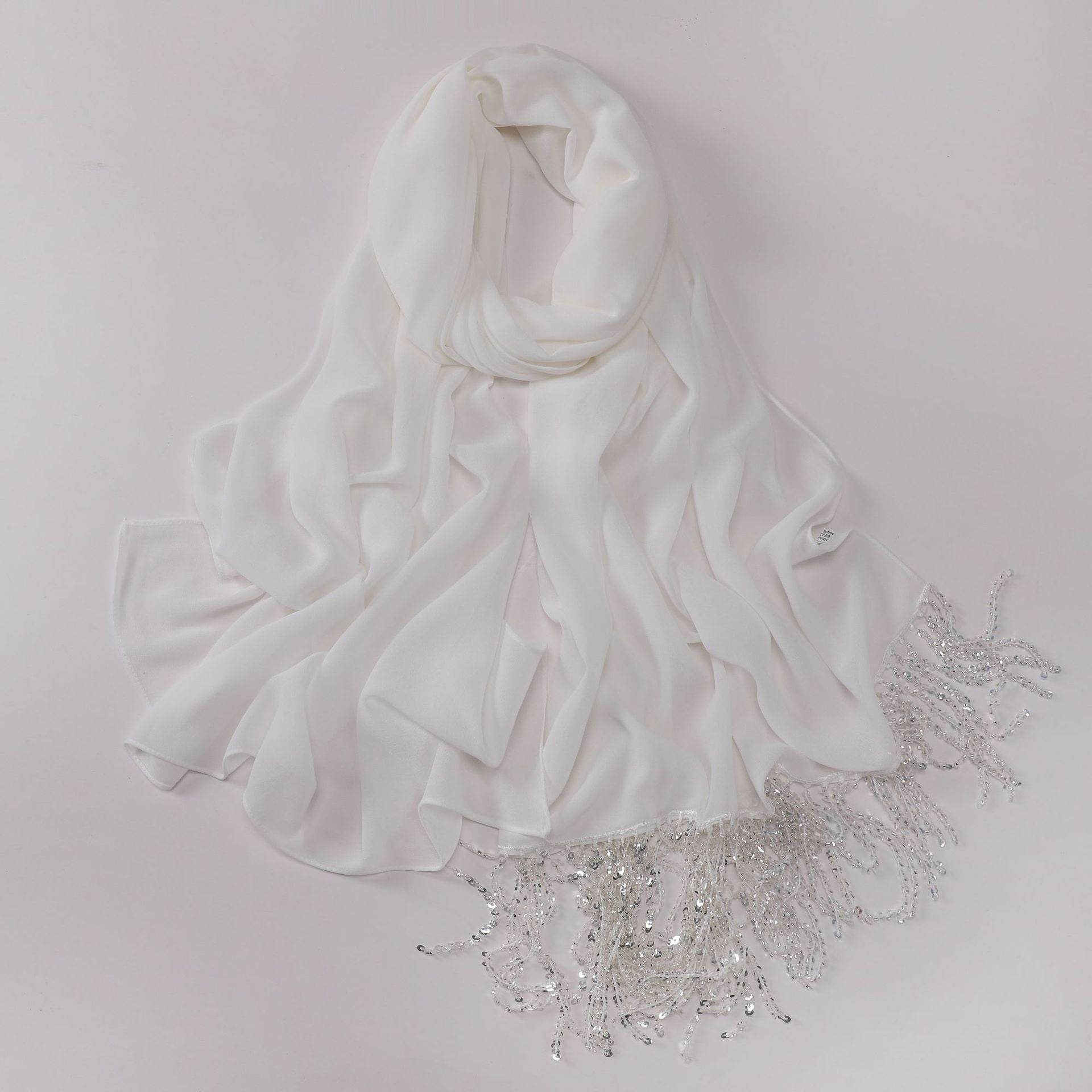 New Pearl Chiffon Headscarf Crystal Tassel Middle East and Africa Headscarf