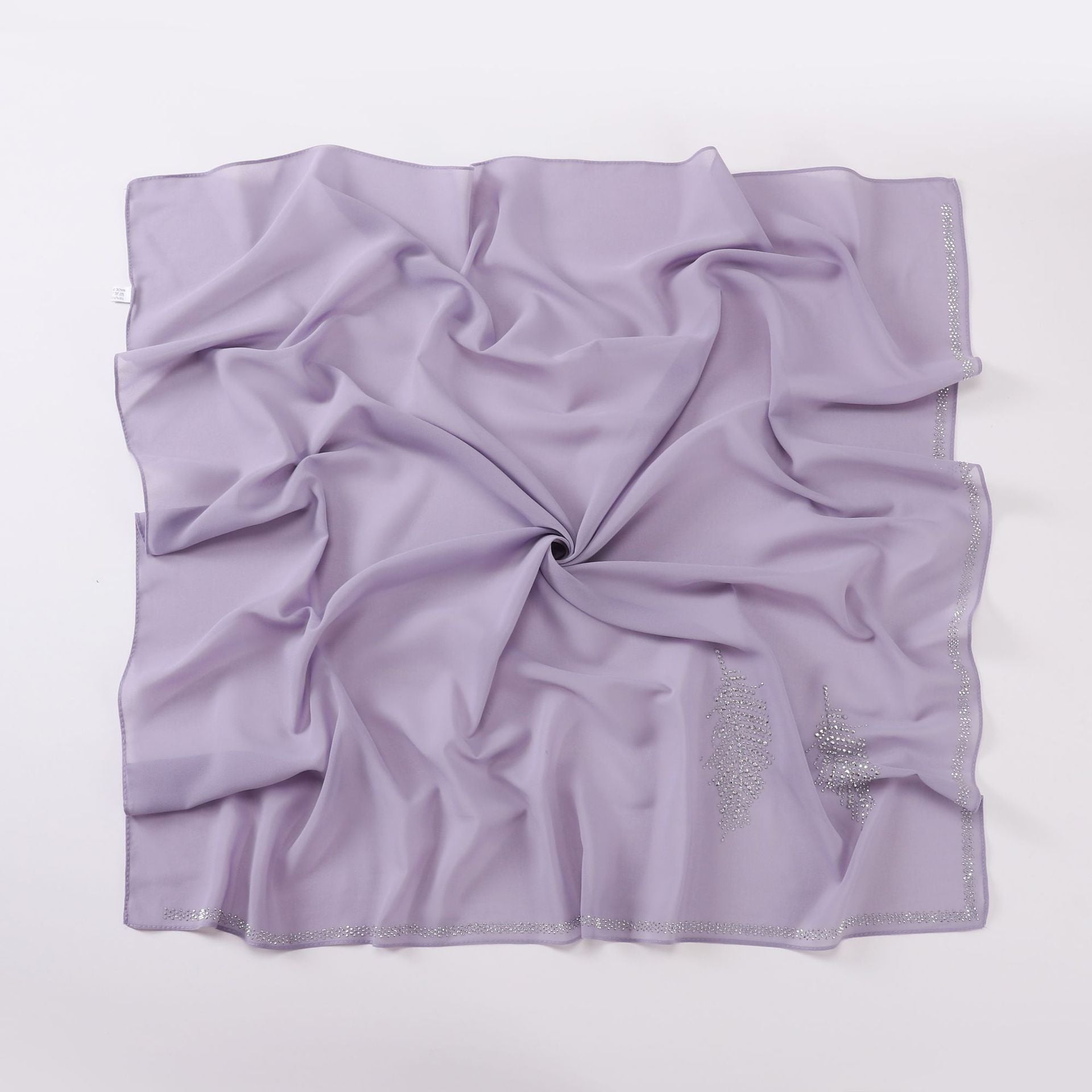 New Pearl Chiffon Hot Diamond Square Scarf 90 × 90cm High Quality Headscarf Hijab