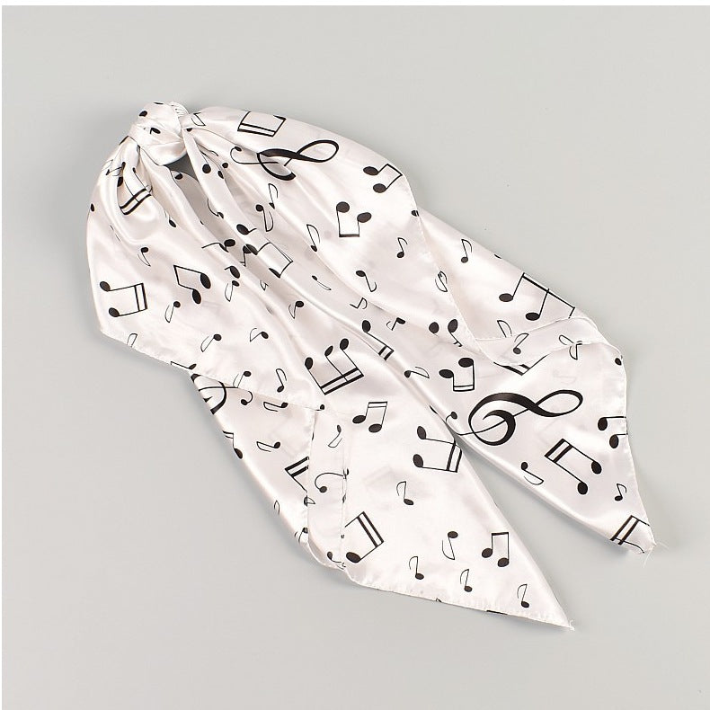 Summer new music note satin square scarf silk scarf, fashion imitation silk scarf