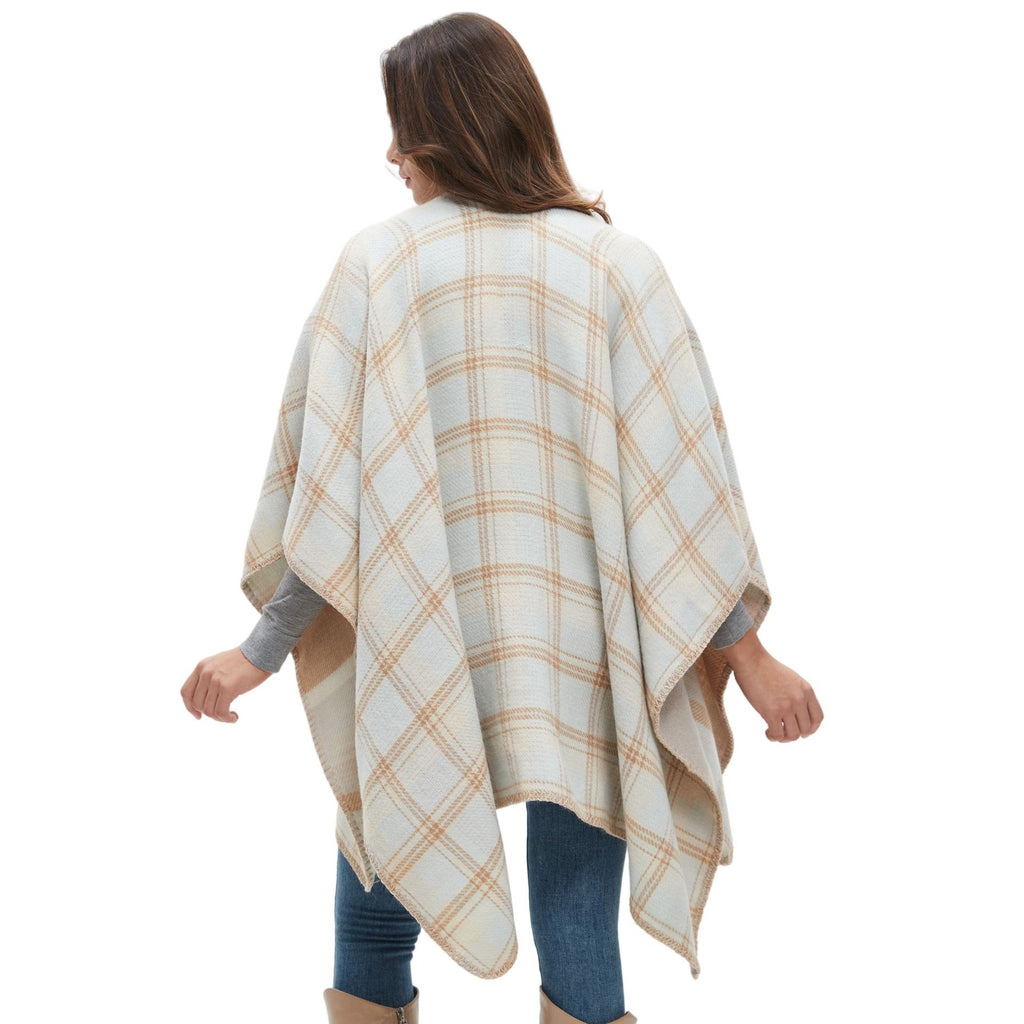 Europe, America, autumn and winter new season ladies imitation cashmere double-sided plaid shawl