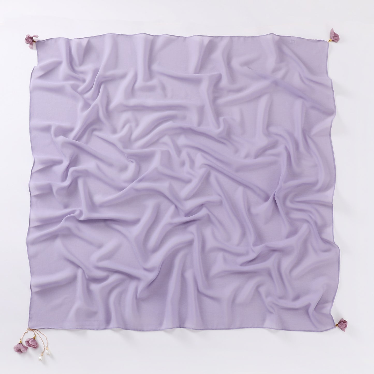 Pearl flower pendant pearl chiffon square scarf 90 * 90cm headscarf