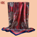 New 90 satin geometric plaid cashew print square scarf with sunscreen bag head silk scarf decorative scarf