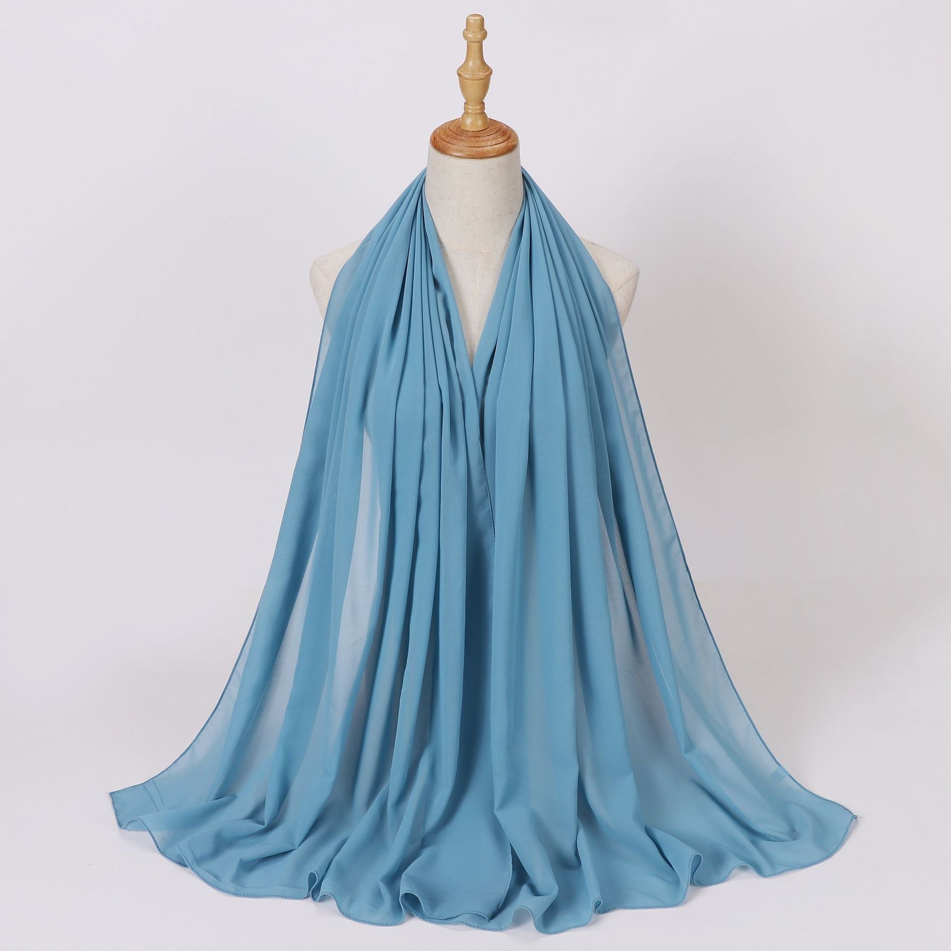 Monochrome pearl chiffon, long scarf hijab malay hijab headscarf Middle East Africa headscarf