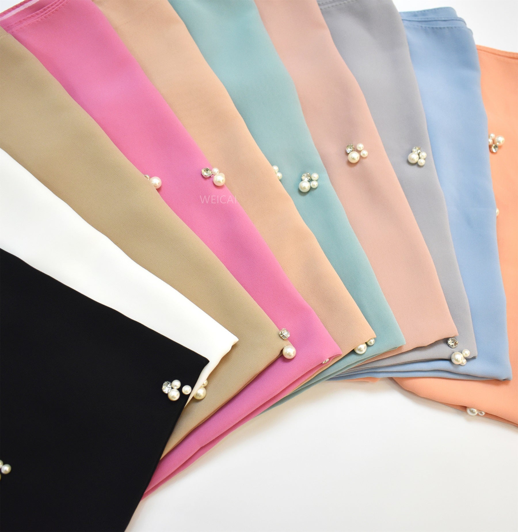 New Malaysian hijab nail pearl rhinestone chiffon scarf  scarf Middle East headscarf