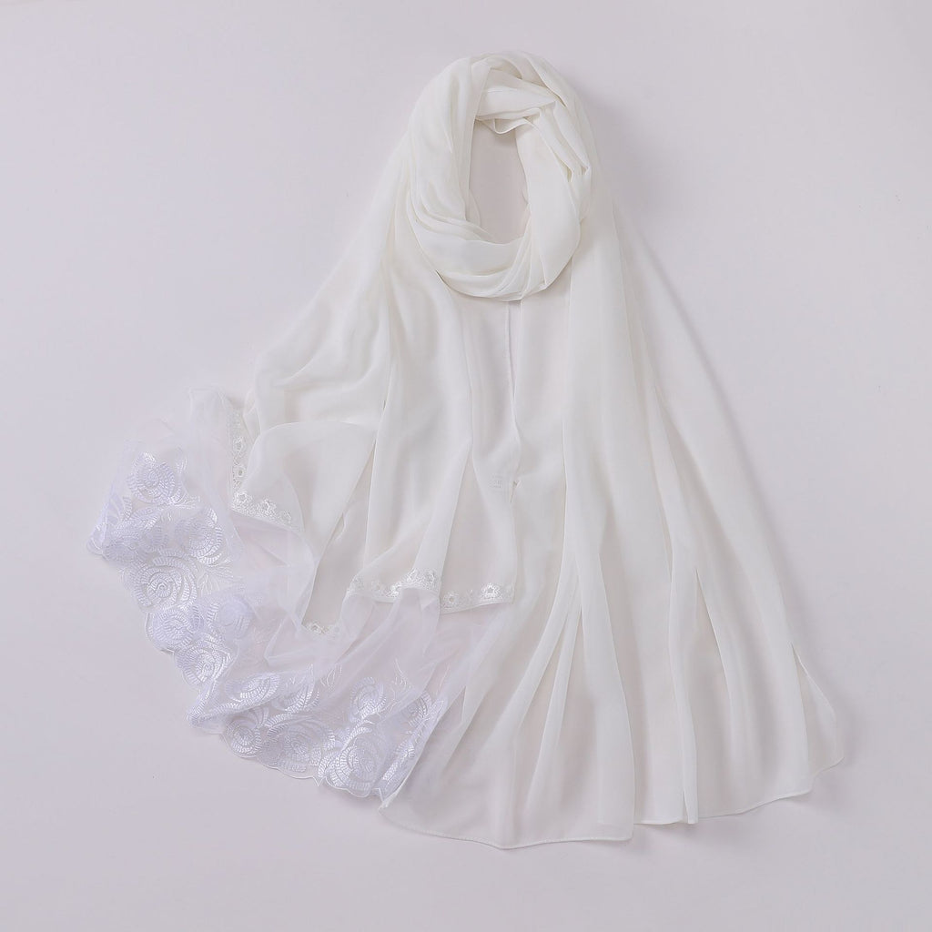 New chiffon rose lace long scarf  scarf Middle East African headscarf hijab