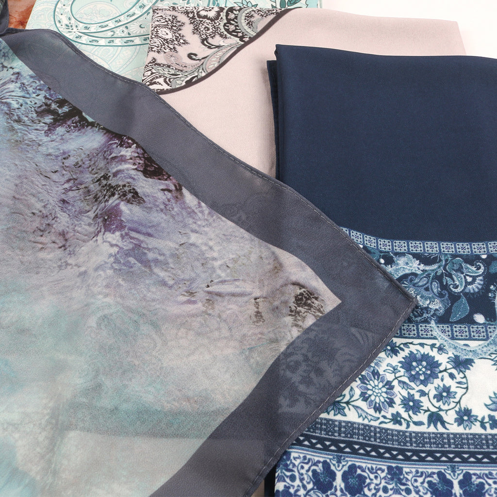 Malaysian Printed Chiffon Scarf Bohemian Fashion Simple Spring and Summer Sunscreen Scarf Shawl