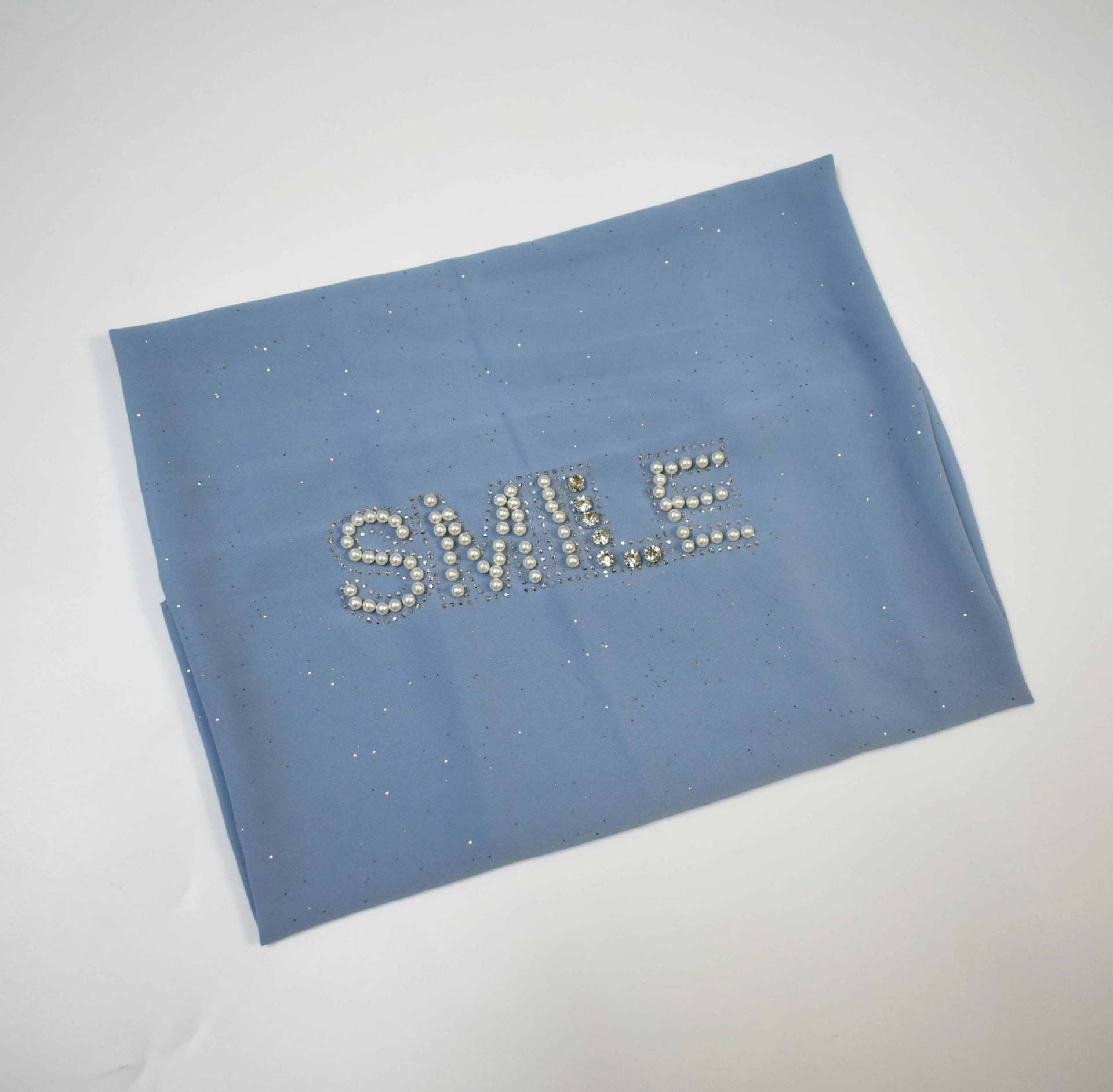 Can sprinkle gold pearl chiffon scarf hot diamond bead fixed diamond hijab