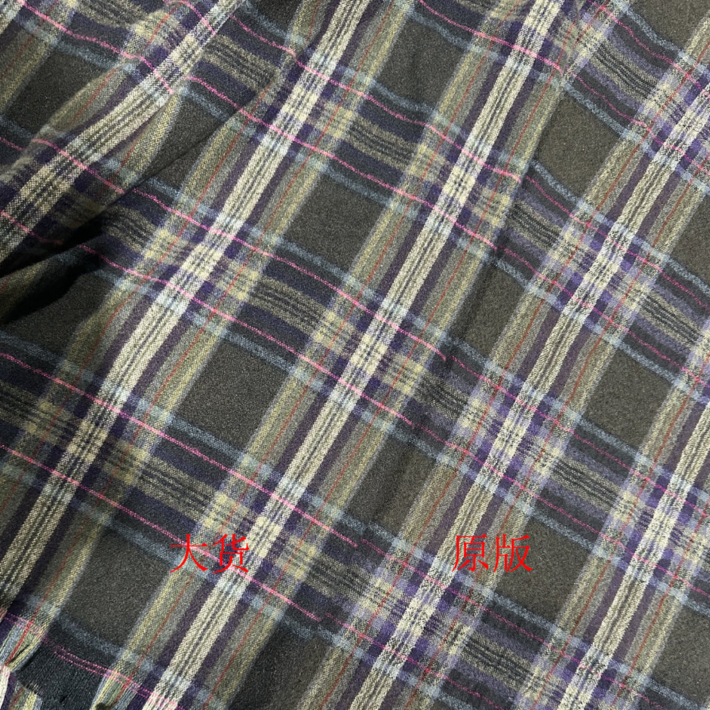 Vintage plaid shawl scarf women's winter matching style atmosphere warm scarf