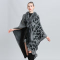 Europe, America, autumn and winter new large size loose fashion multi-purpose knitted cardigan women's cape shawl, knitted shawl 0970 #