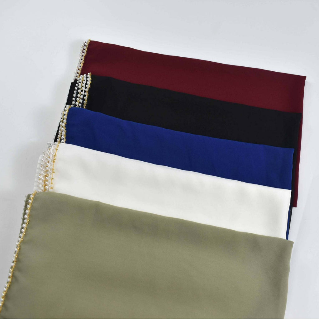 New pearl chiffon beaded scarf Malaysia headscarf Middle East Africa hijab