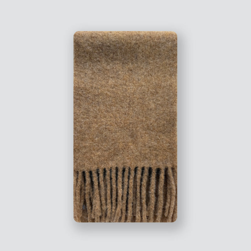 Order spinning clip flower 22% Alpaca alpaca wool blended scarf women's winter Korean atmosphere solid color scarf