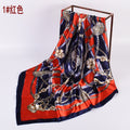 Summer new geometric simple 90 square scarves, printed fashionable square silk scarves, scarves silk scarves