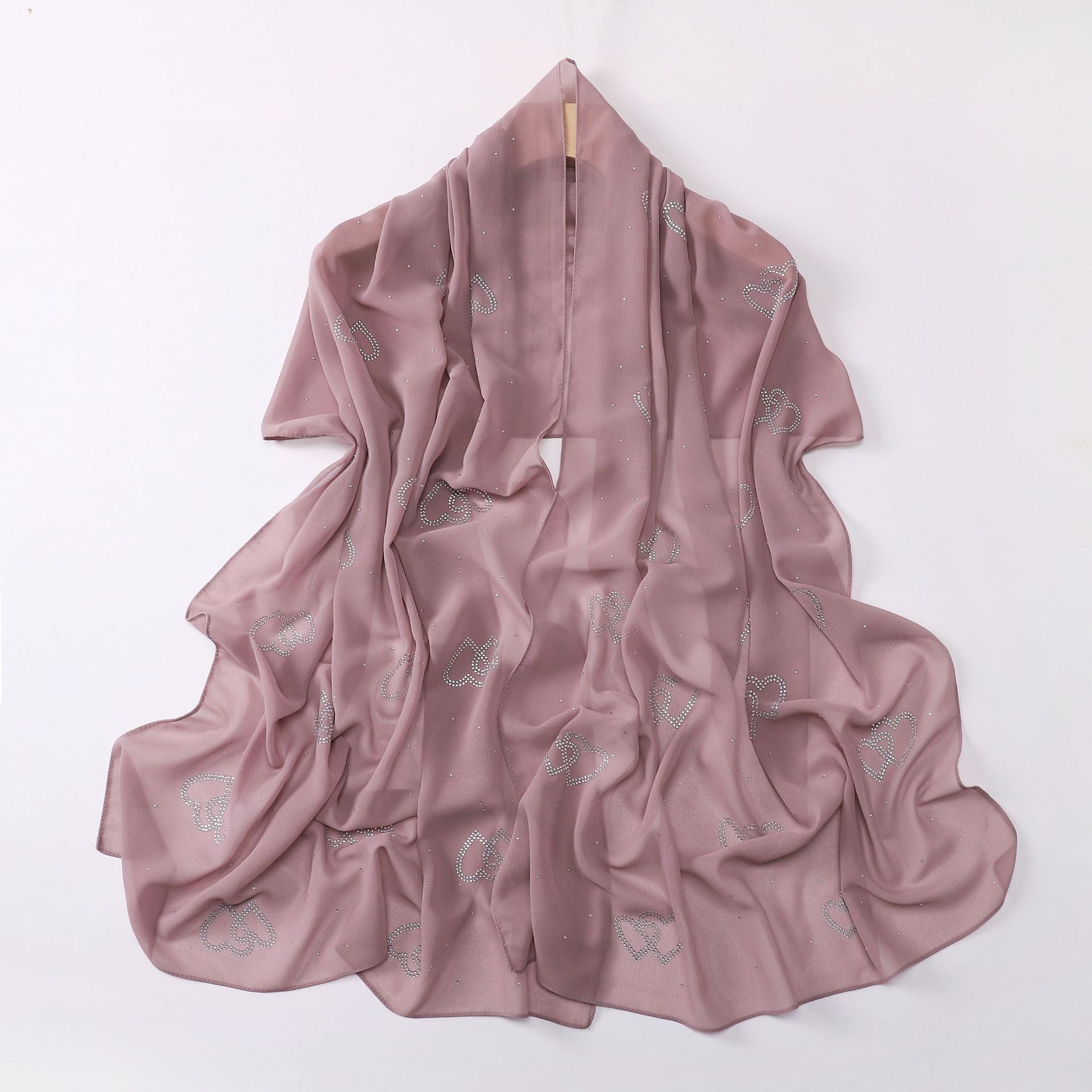 New Pearl Chiffon Double Love Hot Diamond Middle East Africa South East Asia Headscarf