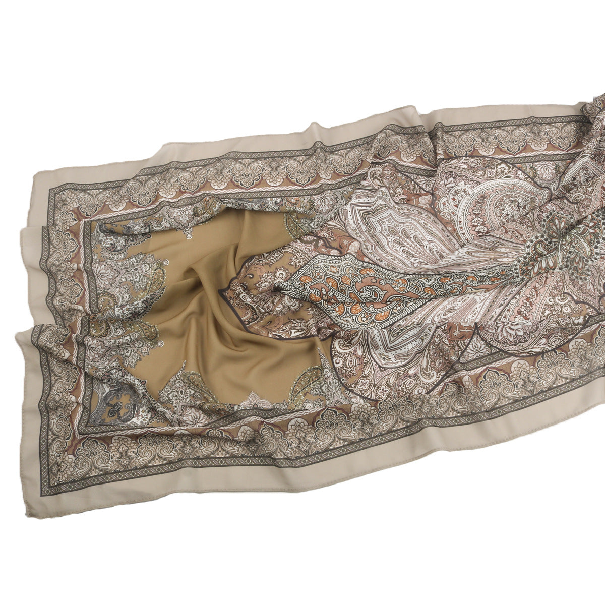 Malaysian Printed Chiffon Scarf Bohemian Fashion Simple Spring and Summer Sunscreen Scarf Shawl