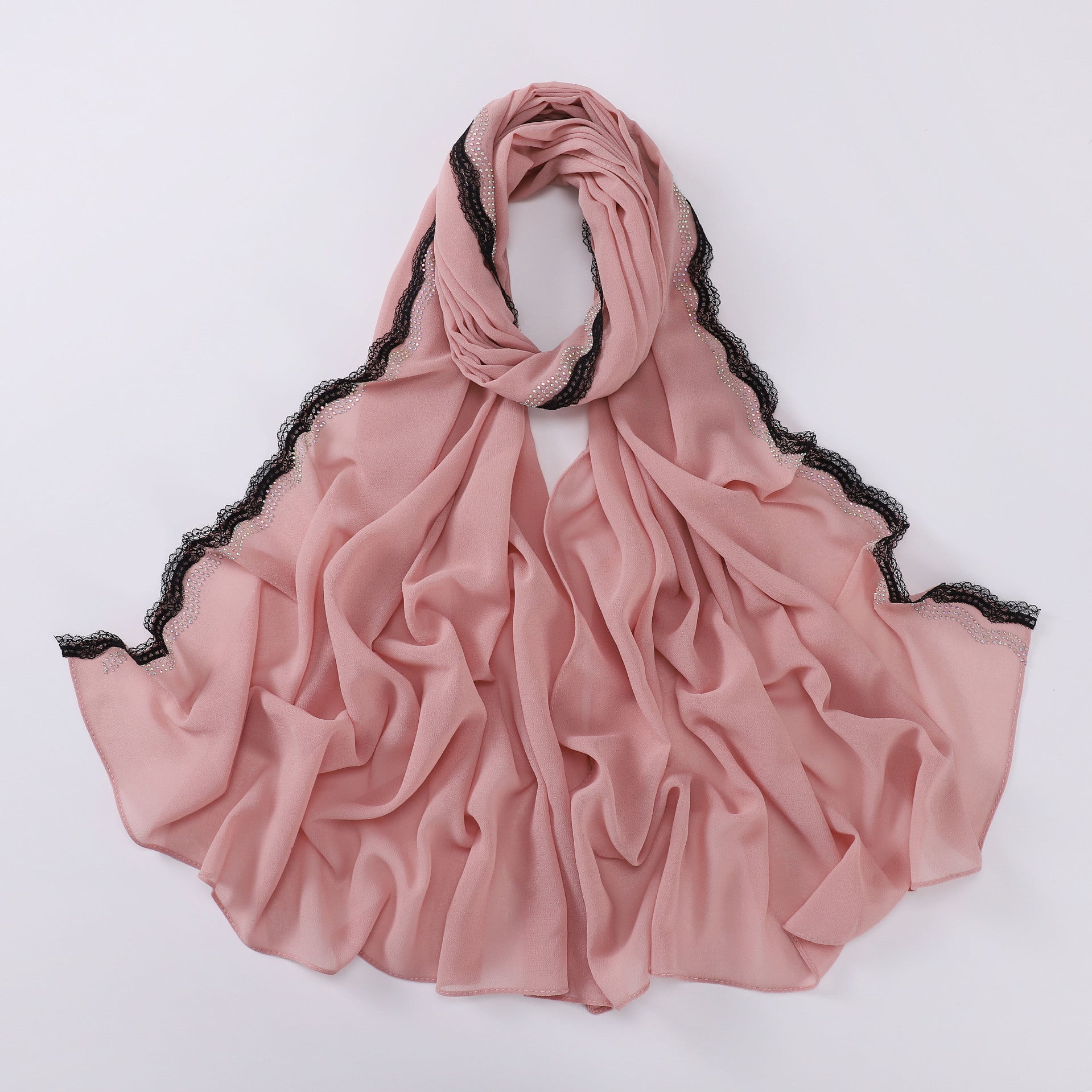 New Chiffon Eyelash Lace Hot Diamond Scarf  Middle East and Africa Headscarf