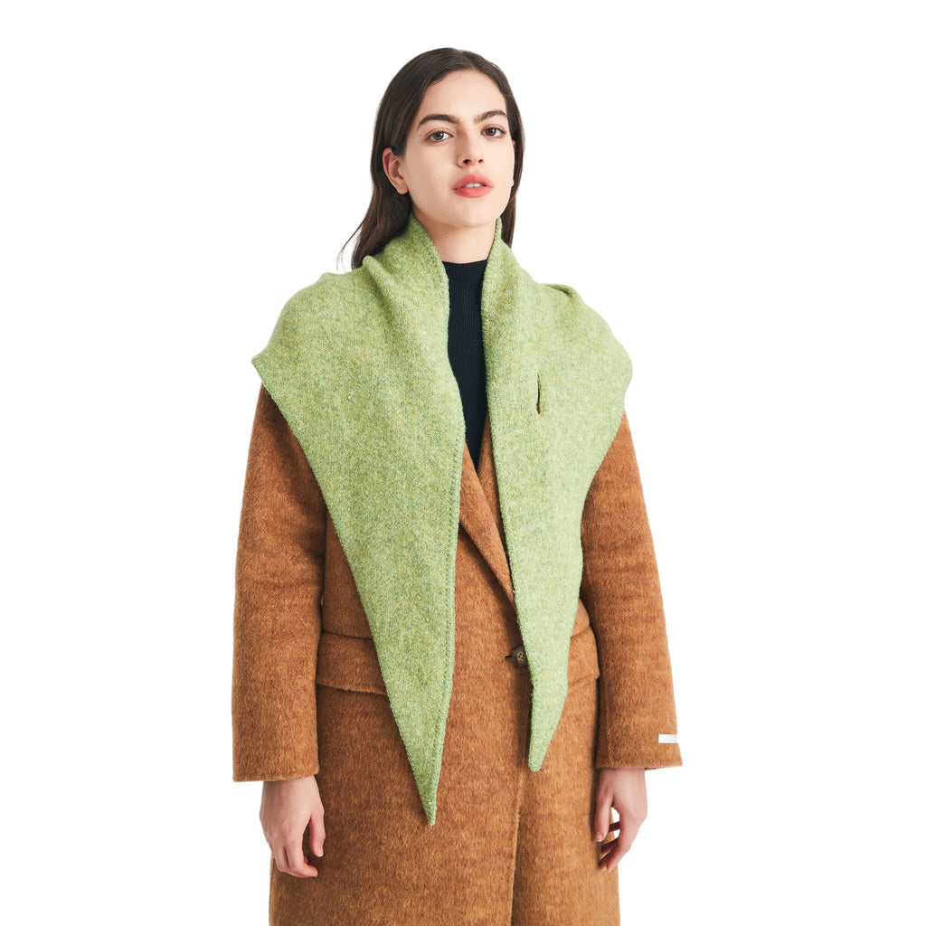 2025 new autumn and winter Korean version wool knitted triangle scarf shawl scarf