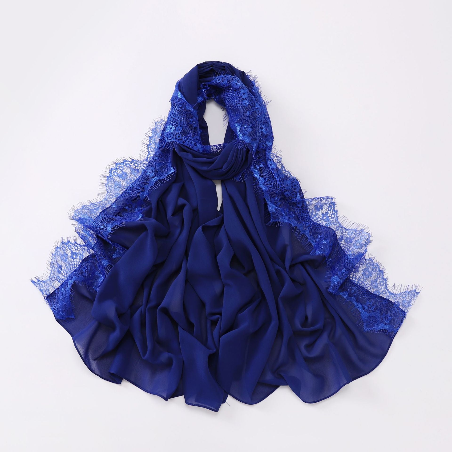 New chiffon eyelashes lace edge scarf gauze middle eastern headscarf hijab