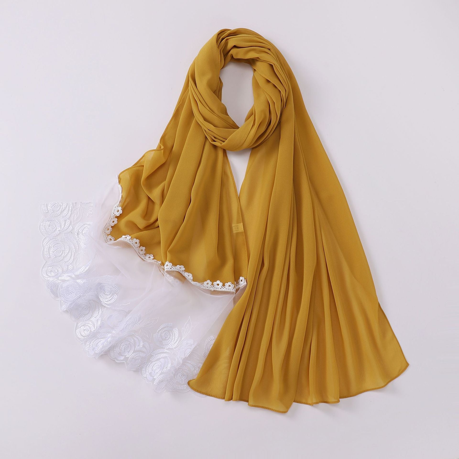 New chiffon rose lace long scarf  scarf Middle East African headscarf hijab