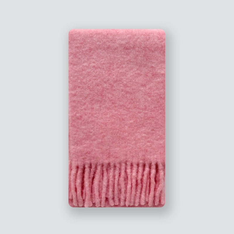 Order spinning clip flower 22% Alpaca alpaca wool blended scarf women's winter Korean atmosphere solid color scarf