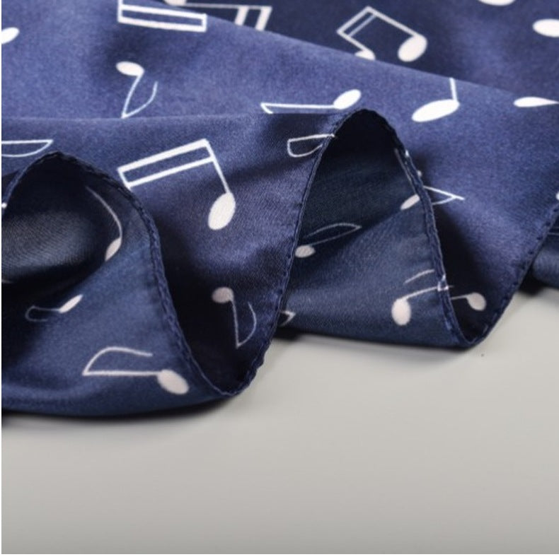 Summer new music note satin square scarf silk scarf, fashion imitation silk scarf