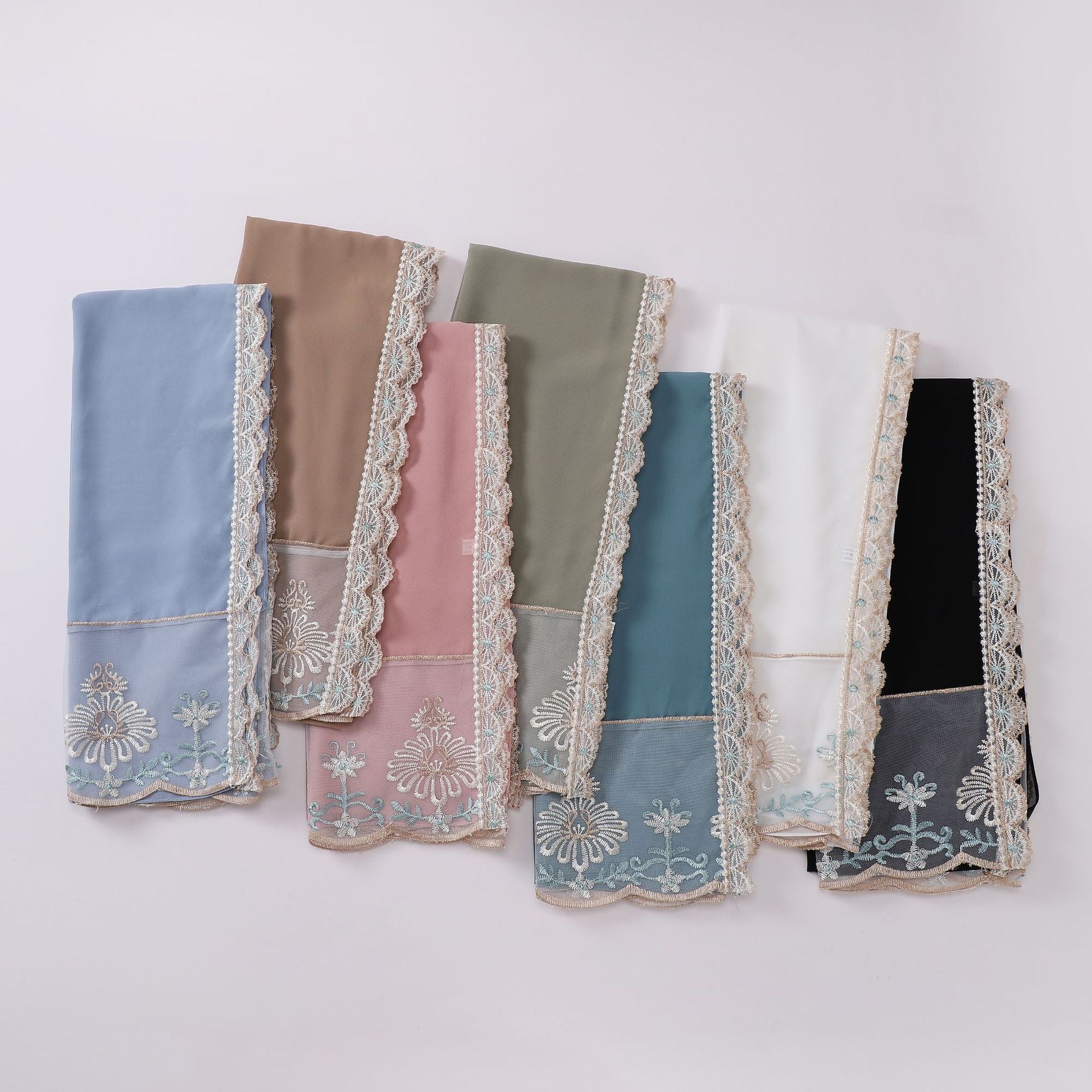 New chiffon color lace L-shaped long scarf  scarf Middle East and Africa headscarf hijab