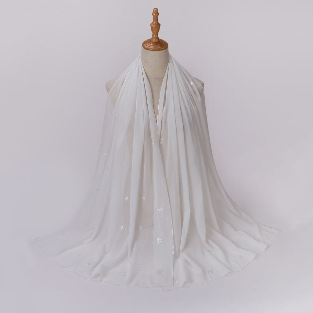 Chiffon embroidered scarf embroidered  Malaysian headscarf Middle East Africa hijab