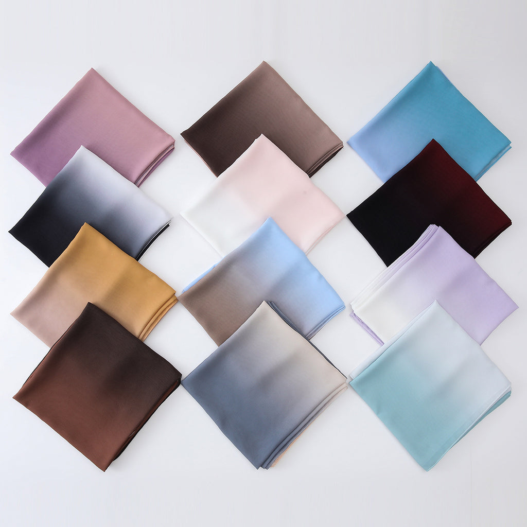 New versatile pearl chiffon gradual change color scarf yarn Middle East Africa Malaysia Indonesia headscarf