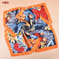 Spring new sweet flower simulation silk printing silk scarf head scarf 90 color diced light luxury square scarf
