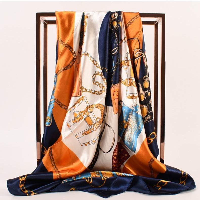 Fashion new professional square scarf women's casual bag pattern, scarf silk scarf, one piece is sent on behalf of others.
