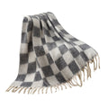 Blanket new European, American autumn and winter imitation mohair thickened checkered large shawl jacquard blanket