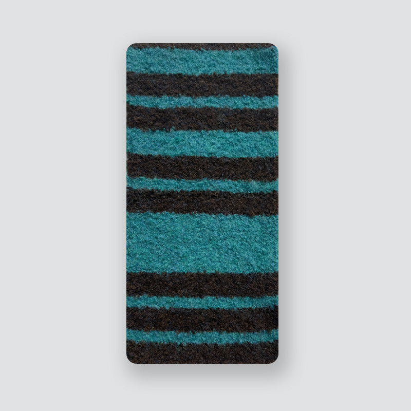 Designer Korean circle striped wool scarf women's winter soft retro contrasting color atmosphere wool scarf