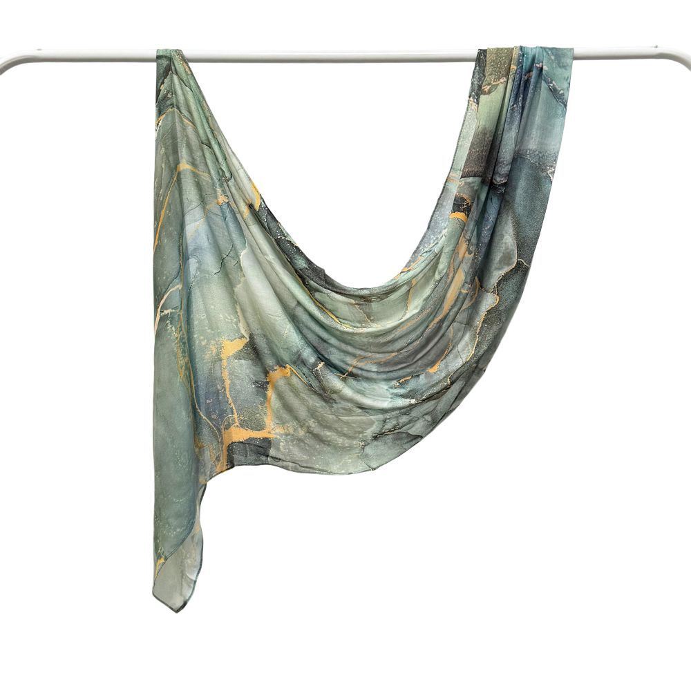 Modal cotton Jersey headscarf marble pattern digital print scarf ethnic Muslim shawl headscarf