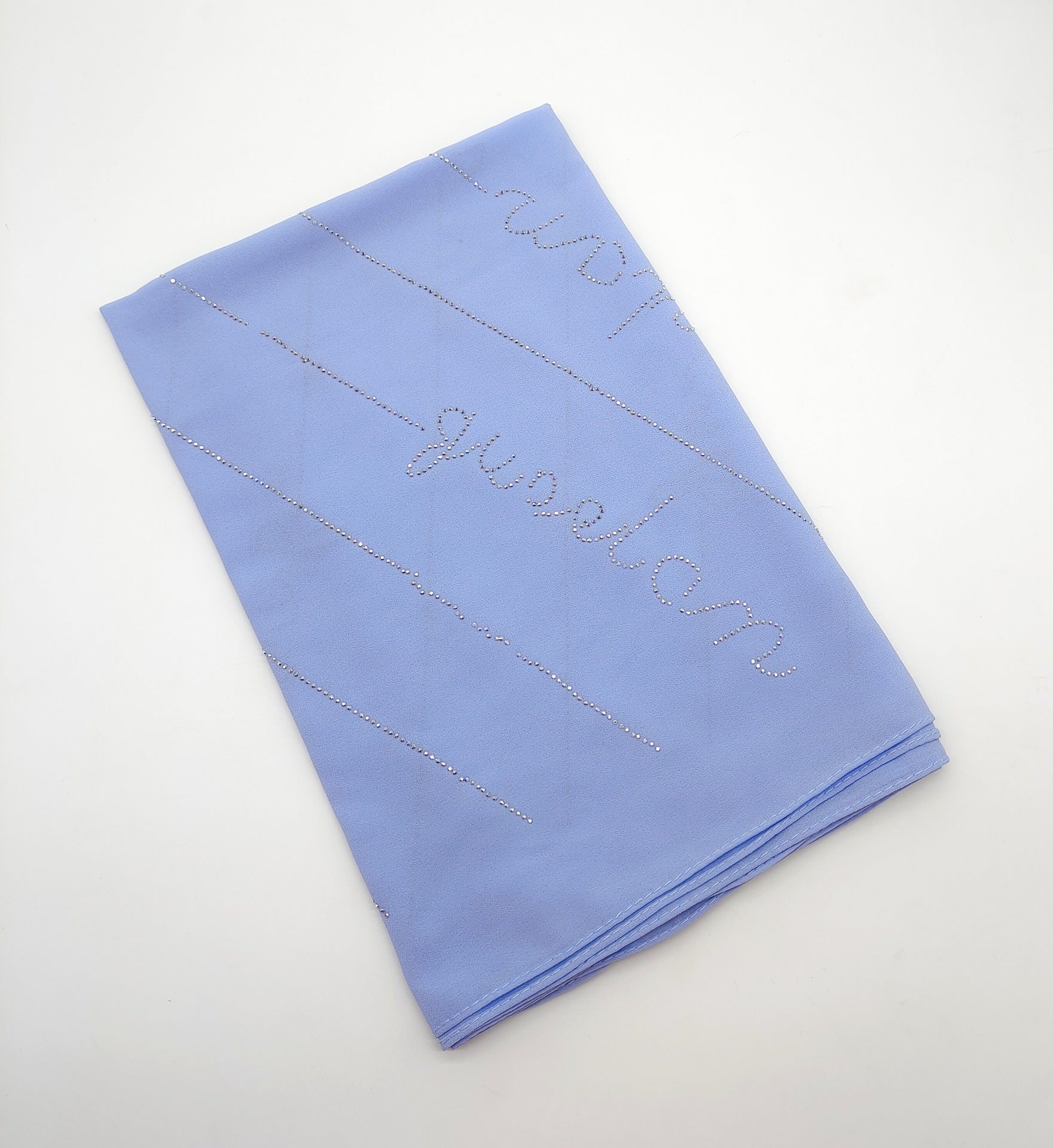 New Solid Color Pearl Chiffon Long Hot Diamond Alphabet Ethnic Scarf Women Shawl