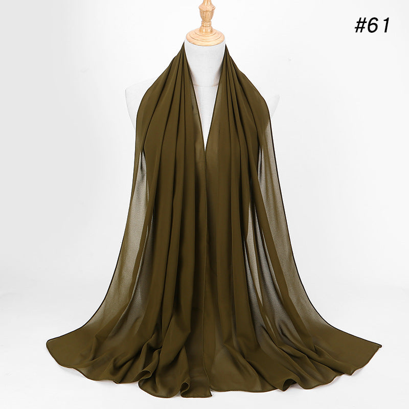 86 color pearl chiffon bubble headscarf, women's hijab scarf