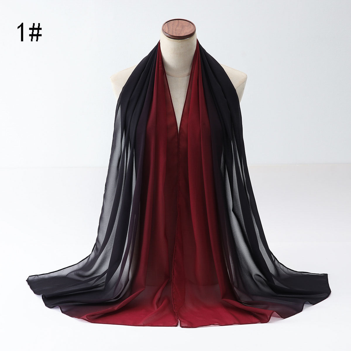 New versatile pearl chiffon gradual change color scarf yarn Middle East Africa Malaysia Indonesia headscarf