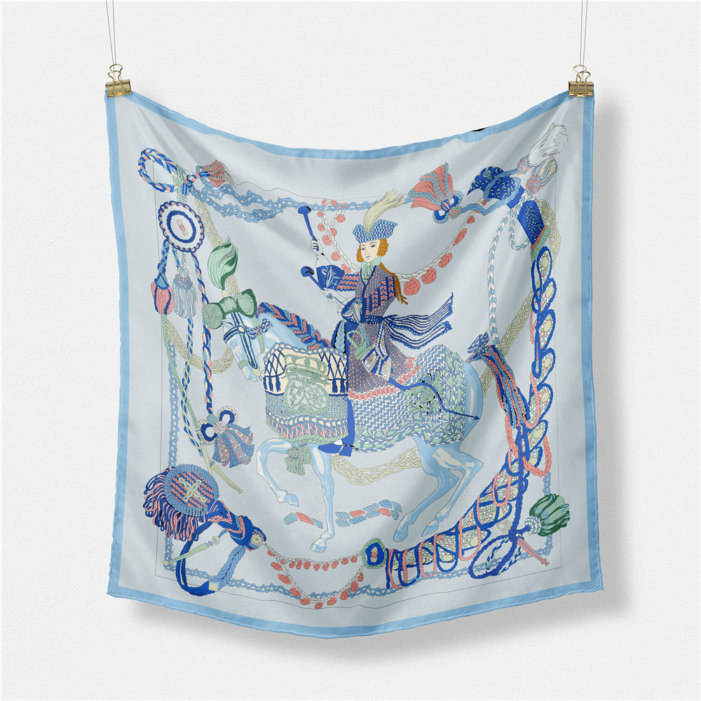 Fashion Thai elephant pattern, printed scarf, artificial silk twill silk 53cm small square scarf, women's scarf