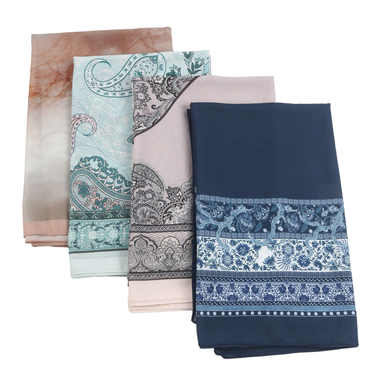 Malaysian Printed Chiffon Scarf Bohemian Fashion Simple Spring and Summer Sunscreen Scarf Shawl