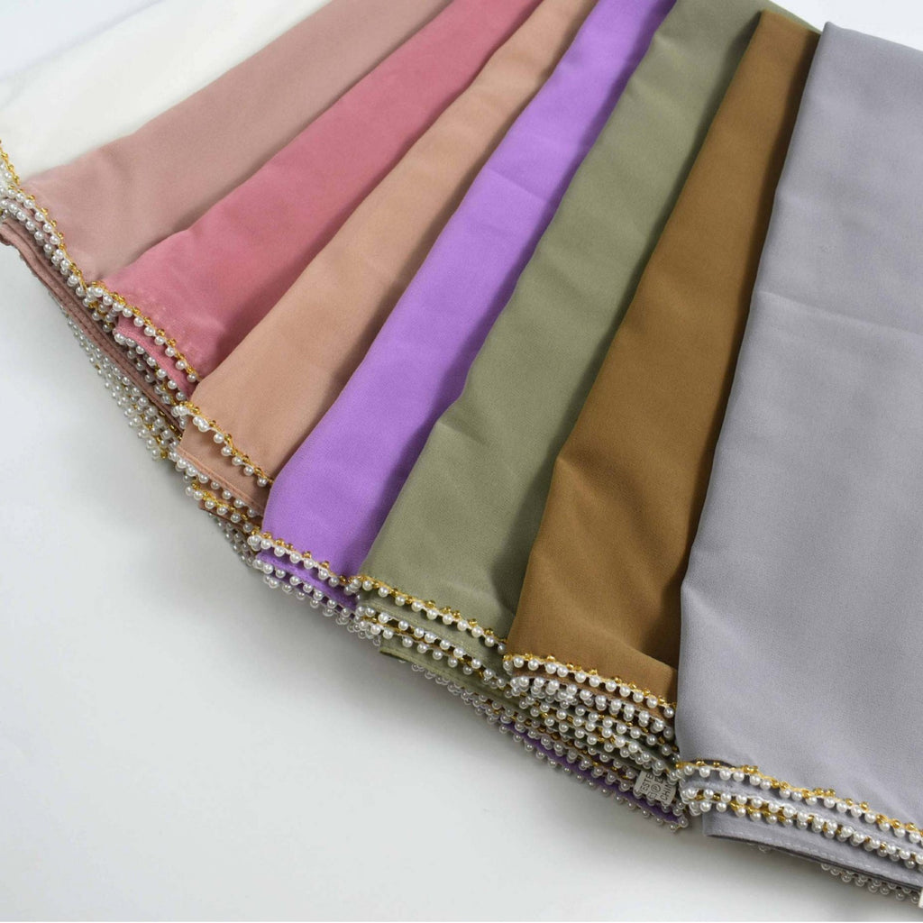 New pearl chiffon beaded scarf Malaysia headscarf Middle East Africa hijab