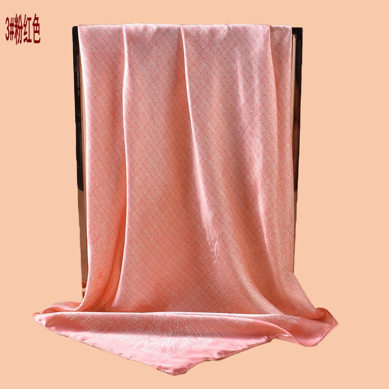 New 90cm-color geometric dot distribution printed square scarf with sunscreen bag head silk scarf decorative scarf
