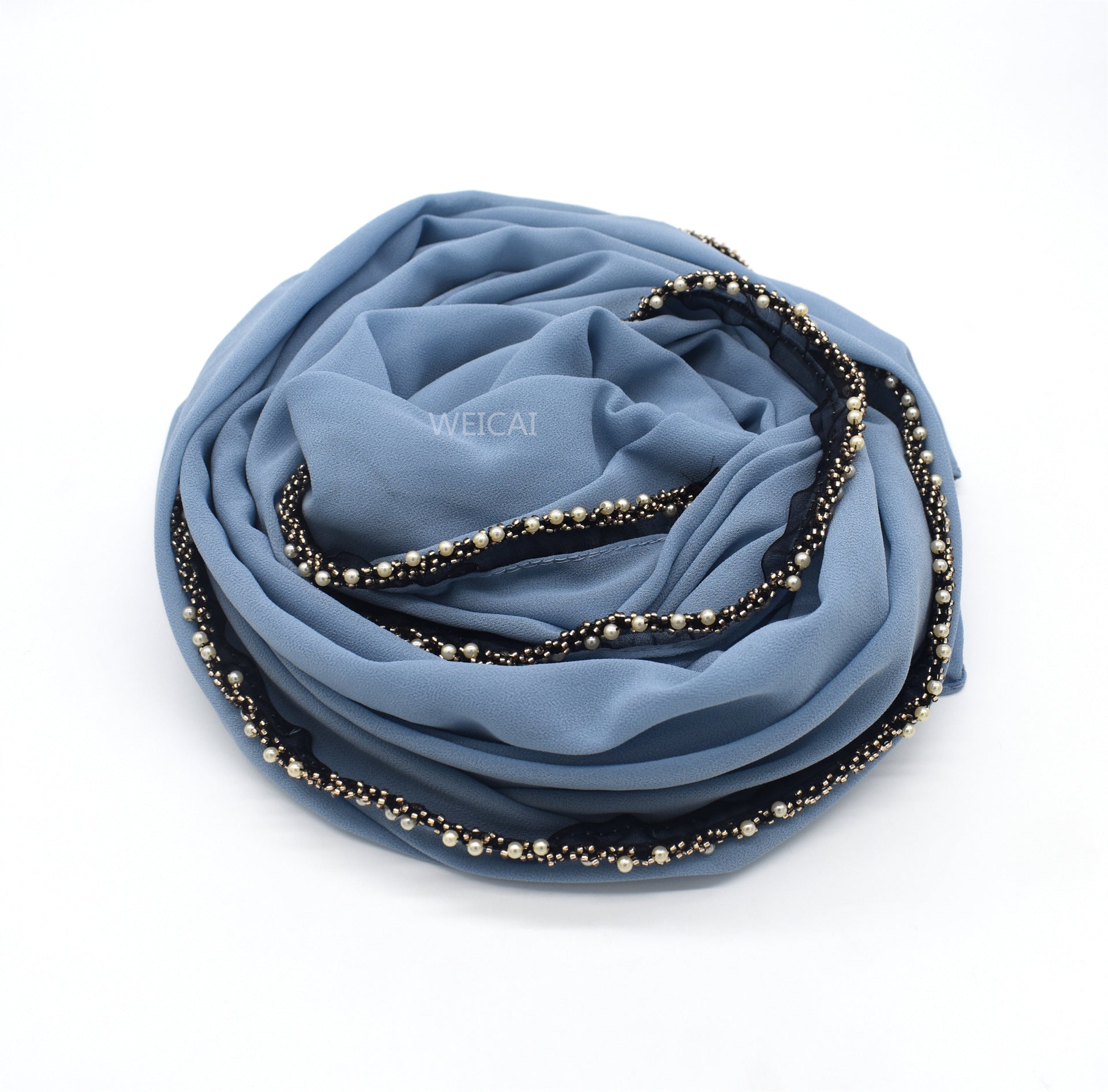 Bubble chiffon jewelry chain solid color chiffon scarf Malaysian headscarf hijab