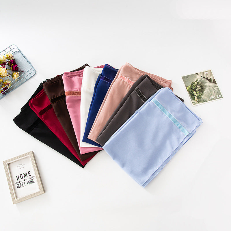 New solid color chiffon  velvet webbing long scarf thin Middle East headscarf Malaysia Indonesia hijab