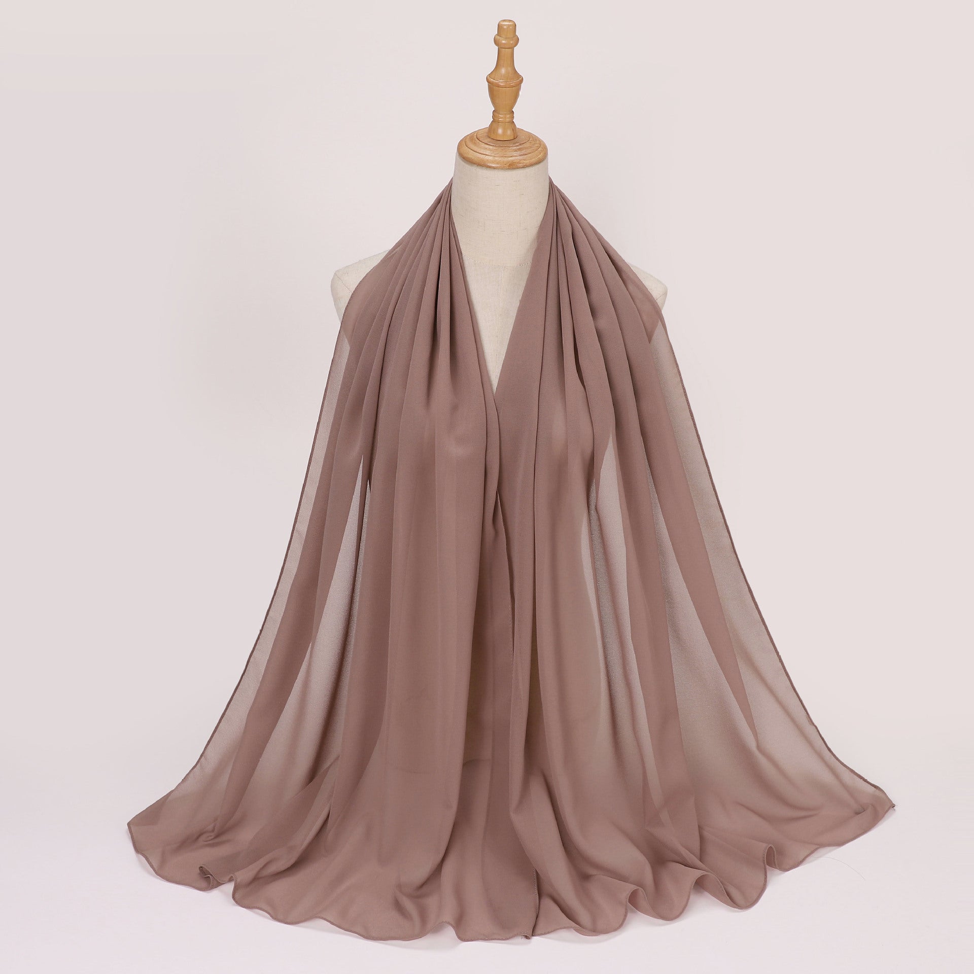 Monochrome pearl chiffon, long scarf hijab malay hijab headscarf Middle East Africa headscarf