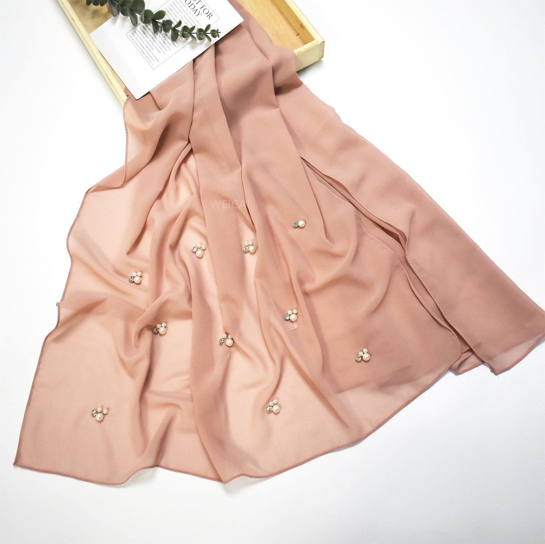 New Malaysian hijab nail pearl rhinestone chiffon scarf  scarf Middle East headscarf