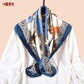 Spring and summer scarf carriage pattern printing versatile decorative scarf silk scarf 90 high-quality satin large square scarf scarf