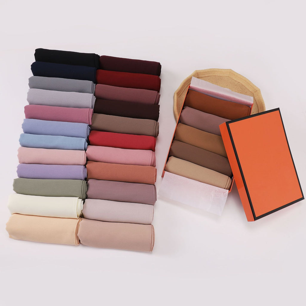 5-Pack gift scarf solid color pearl chiffon long scarf Middle East Africa headscarf Malaysia headscarf hijab