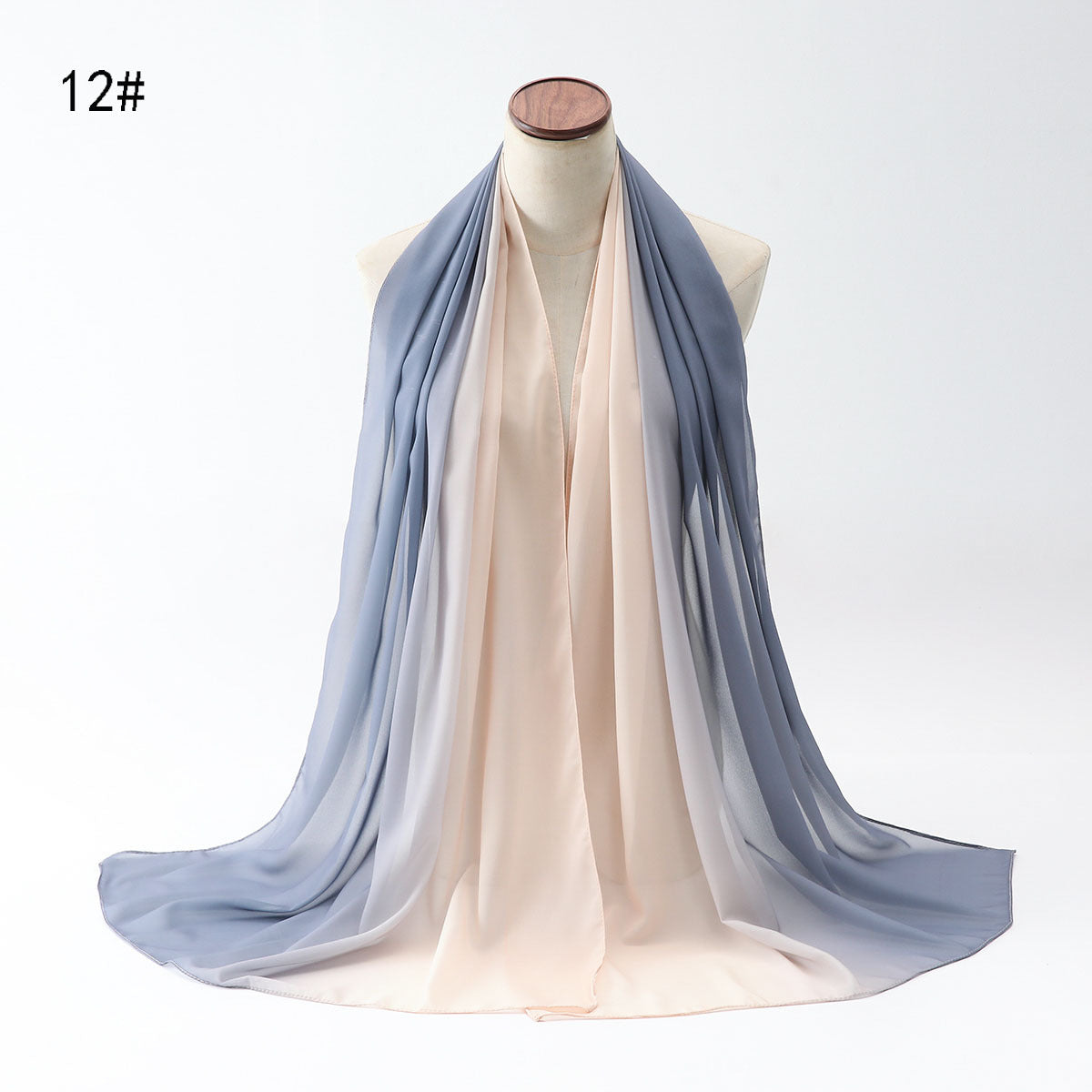 New versatile pearl chiffon gradual change color scarf yarn Middle East Africa Malaysia Indonesia headscarf