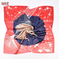 New fashionable versatile flying horse pattern printing high-quality 90 * 90 satin square towel