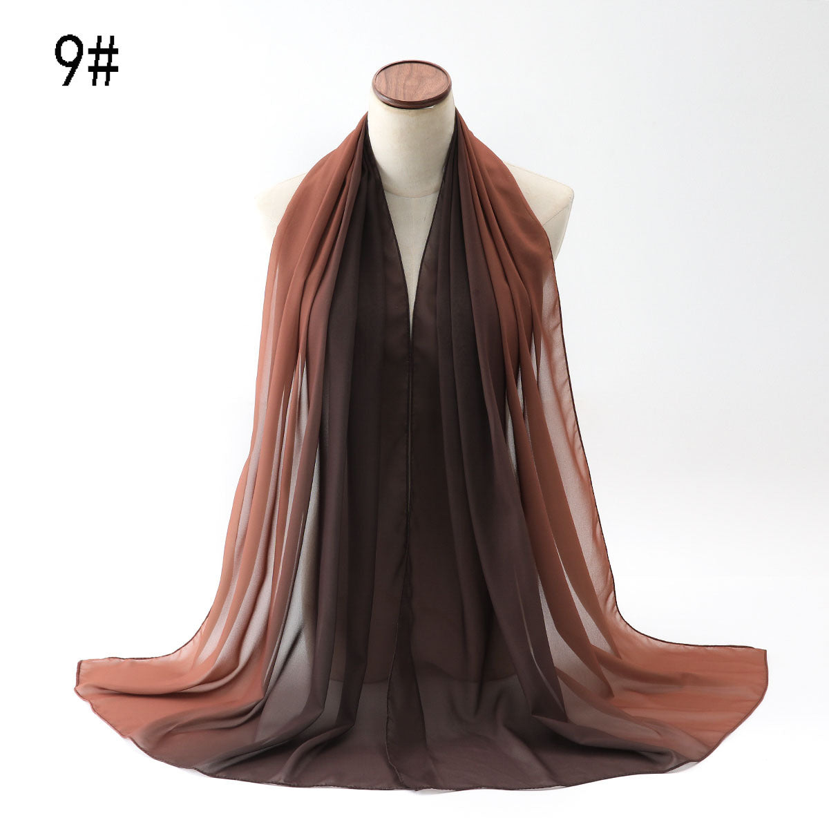 New versatile pearl chiffon gradual change color scarf yarn Middle East Africa Malaysia Indonesia headscarf